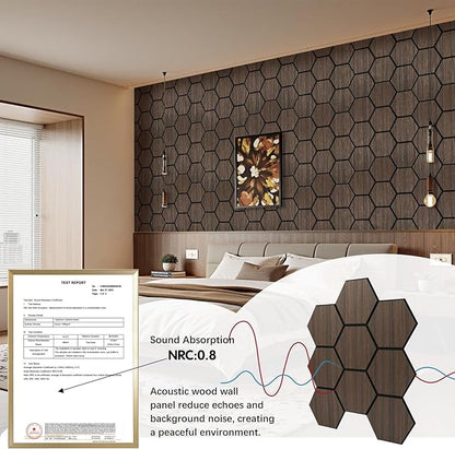 Hexagon Acoustic Wall Panels, Self-Adhesive Sound Absorbing Wall Panel by ARMURO - Image 2