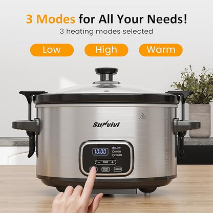 Sunvivi 4QT Programmable Slow Cooker - Image 2