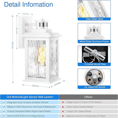 VIANIS Motion Sensor Outdoor Lights, Aluminum Waterproof Porch Lights Outdoor - Image 7
