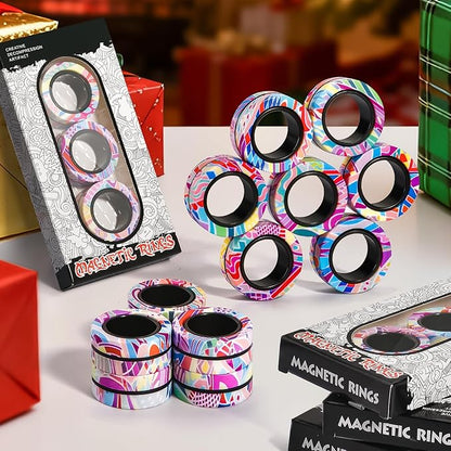 Magnetic Rings Fidget Toys for Adults, Fidget Spinner Rings for Anxiety Relief - Image 7