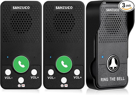 Doorbells, Waterproof Wireless Doorbell Hands Free, 1000ft Range Door Bell by SANZUCO