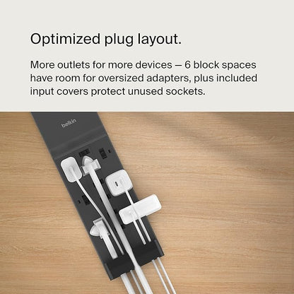 Belkin 12-Outlet Surge Protector Power Strip w/ 12 AC Outlets & 8ft Flat Plug - Image 4