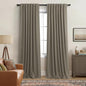 Taupe Brown Linen Blackout Curtains by KOUFALL