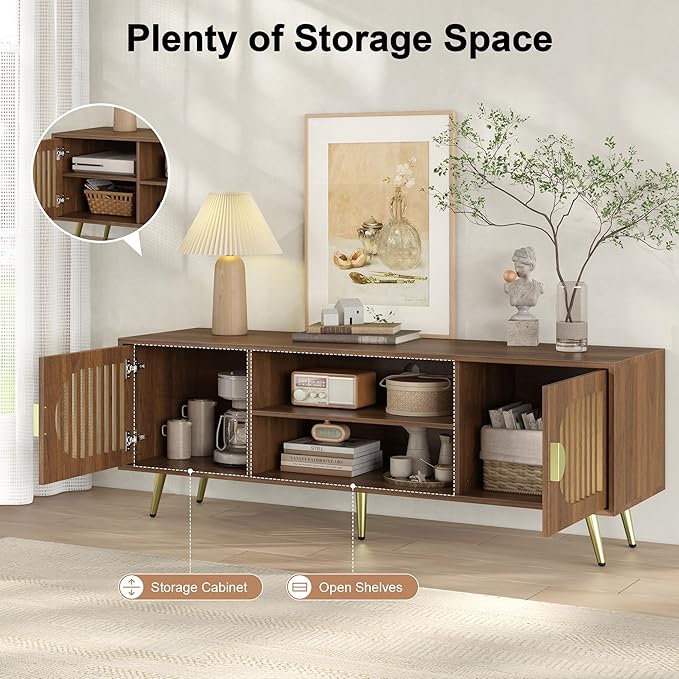 Dorivibe 54.33" Walnut TV Stand - Image 5