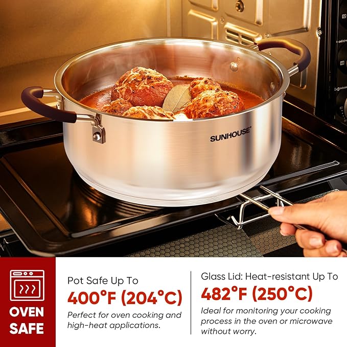 SUNHOUSE - 5.5 Quart Steamer Pots - Image 2
