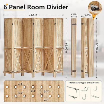 Aleesing 6 Panel Pegboard Display - Image 2