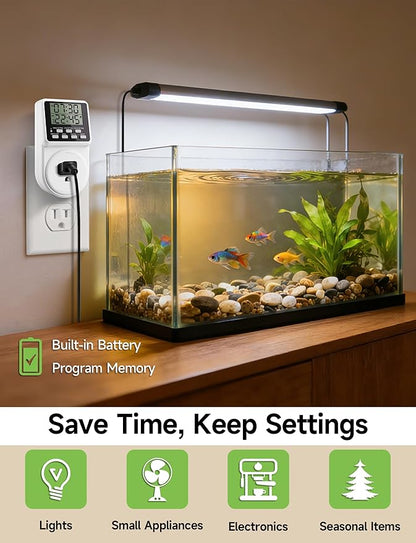 Techbee Digital Infinite Repeat Cycle Intermittent Timer Plug - Image 6