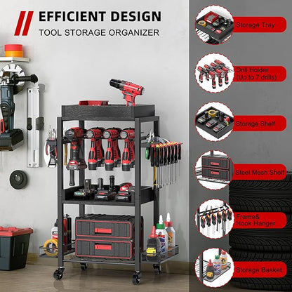Olakee Power Tool Organizer Garage Storage Organization Shelving Tool Holder - Image 2