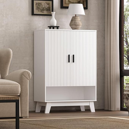 4-Tier Fluted Shoe Cabinet - Image 4