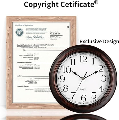 KECYET 12 Inch Wall Clocks Battery Operated Silent Non-Ticking Wall Clock - Image 7