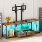LED TV Stand with Mount and Power Outlet & Fabric Drawers by GYIIYUO