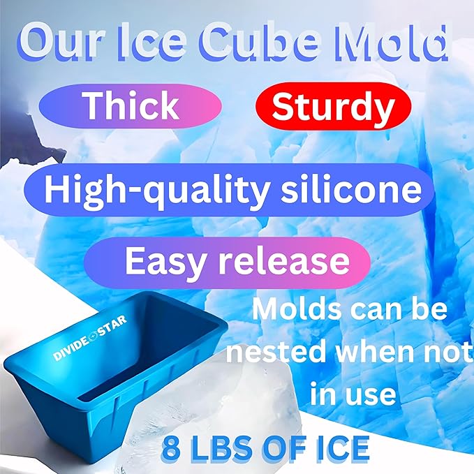 Extra Large 32LB Ice Block Molds – 4-Pack Silicone Ice Makers - Image 6