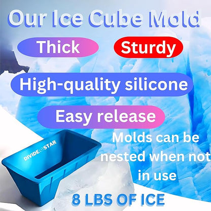 Extra Large 32LB Ice Block Molds – 4-Pack Silicone Ice Makers - Image 6