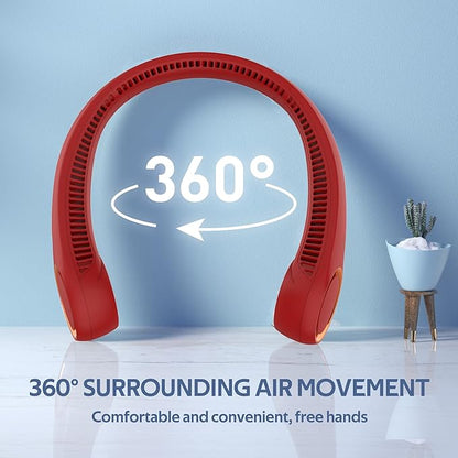 Portable Neck Fan, Hands Free Bladeless Fan, 360° Cooling Personal Fan - Image 2