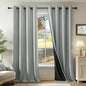 Beauoop Grey 100% Blackout Curtains 84 Inch Long 2 Panels by Beauoop