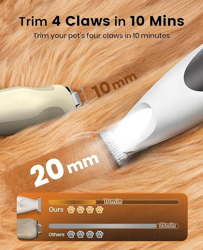 oneisall 2 in 1 Quiet Paw Trimmer and Dog Nail Grinder - Image 8