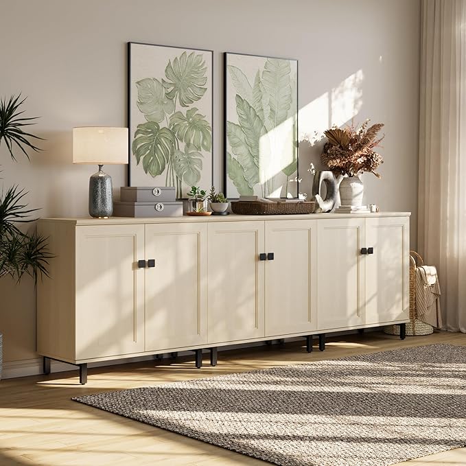 Buffet Sideboard Cabinet Farmhouse Modern 3 in1 Storage Cabinet by FENSULN