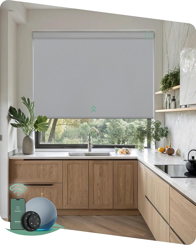 Yoolax Motorized Blinds with Remote, Waterproof Smart Blinds by Yoolax