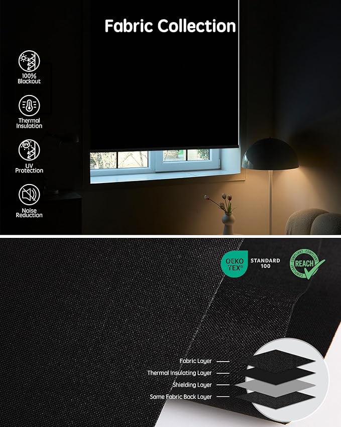 Yoolax Motorized Blinds with Remote, Automatic Window Shades Work with Alexa - Image 6