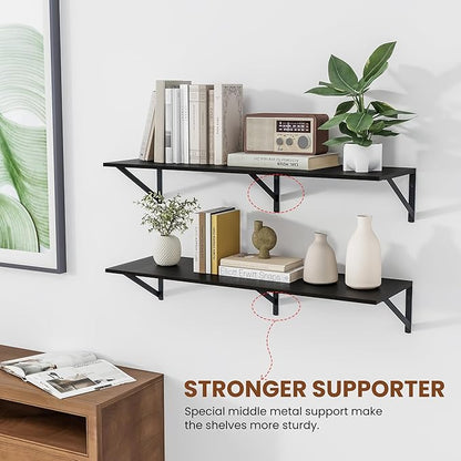 Heimlove Black Deep Floating Shelves - Image 4