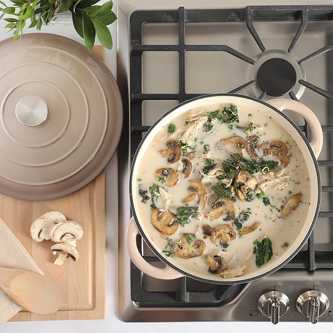Gibson Home Addlestone 7 Qt Enameled Cast Iron Dutch Oven Pot - Image 5