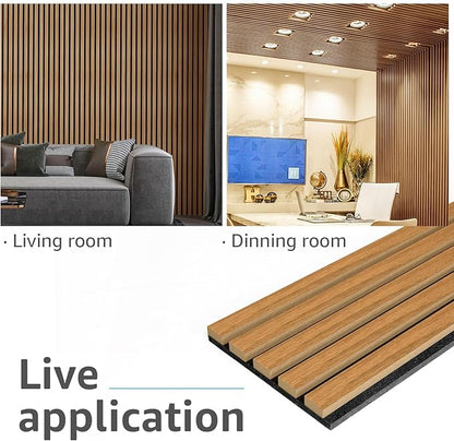 Art3d 4-Pack 94.5 x 7.9 inch Acoustic Wood Slat Wall Panels - Image 3
