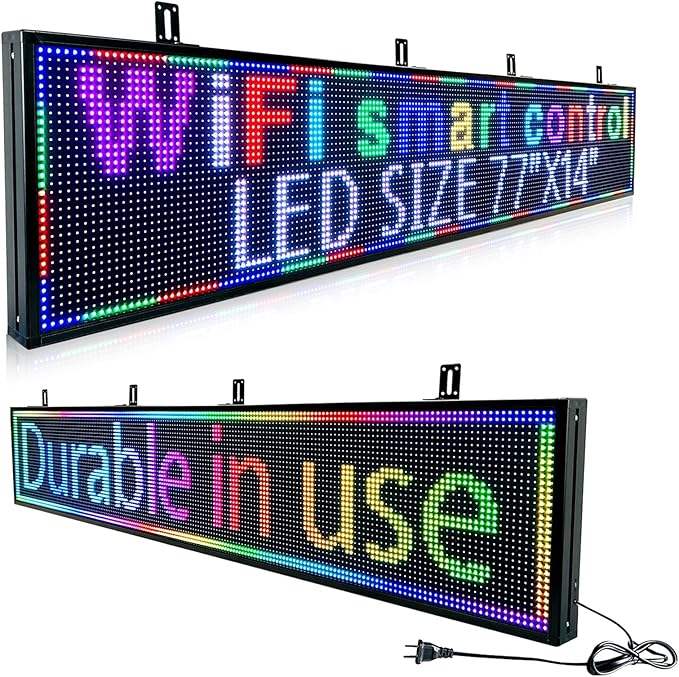 programmable led sign custom scrolling digital signage display screen outdoor by HIJHSAIL