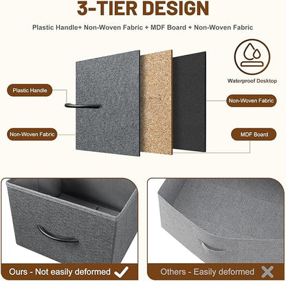 Dresser for Bedroom with 5 Drawers, Chest of Drawers, Storage Drawers Organizer - Image 6