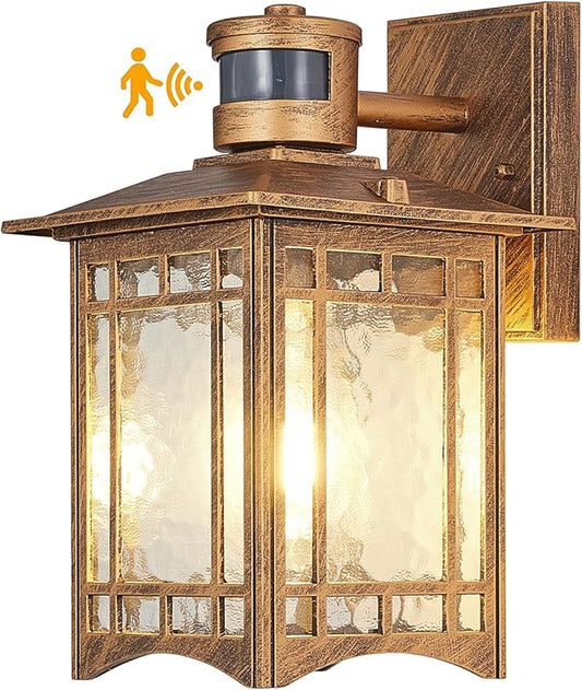 XANGQAN Brown Motion Sensor Outdoor Lights Wall Mount by XANGQAN