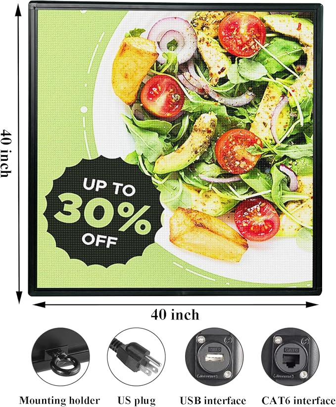 P6 Outdoor Full Color 40'' x 40'' Scrolling LED Display Digital Signage - Image 8