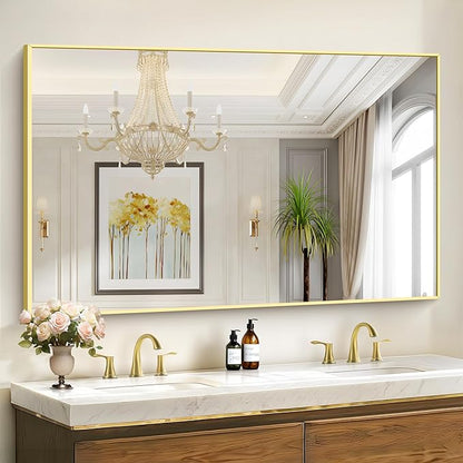 36x55inch Bathroom Mirror, Large Rectangular Wall Mirror by Welcometocofeny