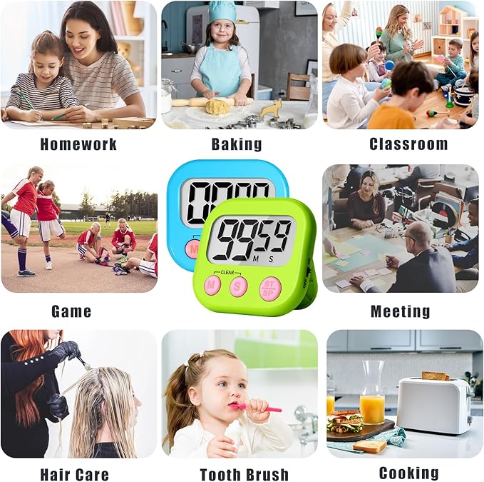 ZILLEEN Classroom Timer for Kids Teachers 6 Pack Digital Timers - Image 5