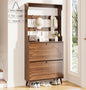 Shoe Cabinet for Entryway with 2 Flip Drawers & Coat Rack, Narrow Hidden Shoe by Fsbecl