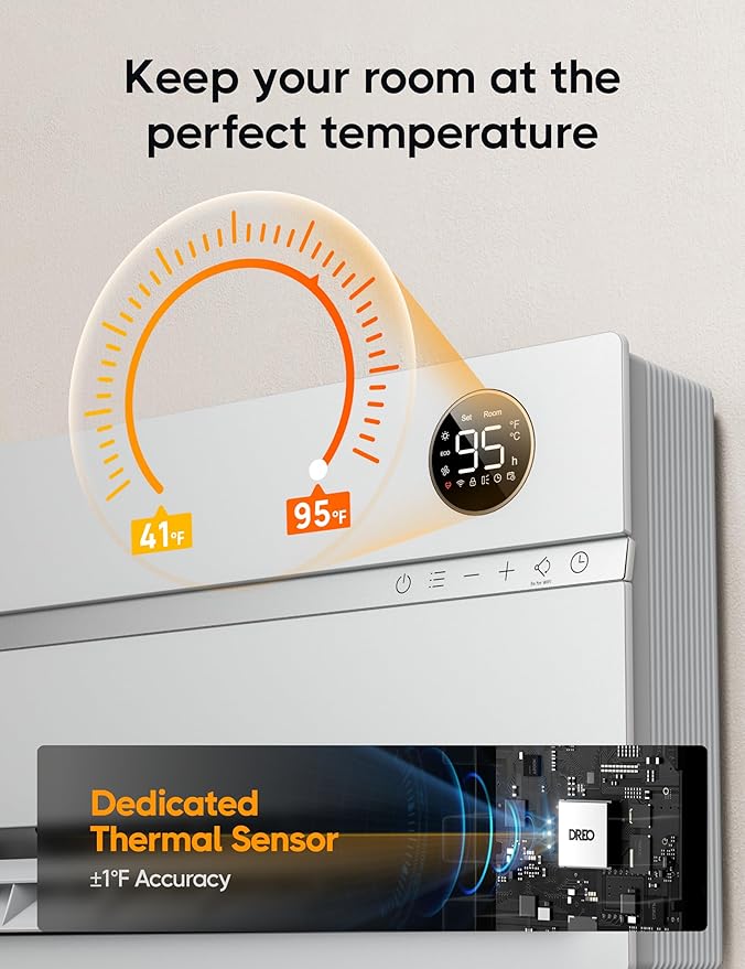 DREO Wall Heater for Bathroom, Smart Space Heaters - Image 7