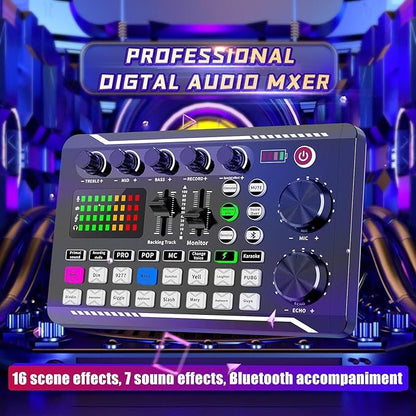 Professional Audio Mixer, SINWE Live Sound Card and Audio Interface - Image 2