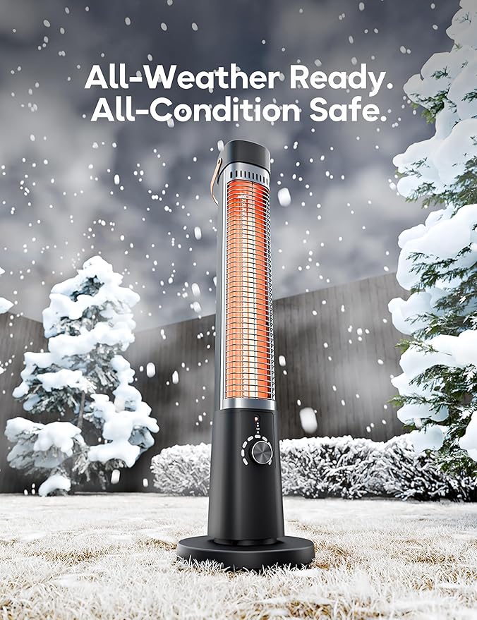 Patio Heater for Outdoor Use, Infrared Electric Outdoor Heater, 1500W Instant - Image 8