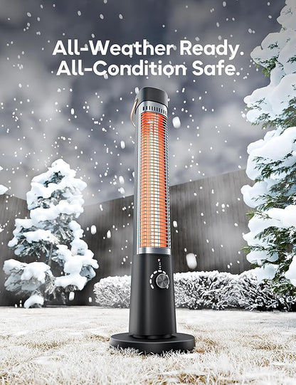 Patio Heater for Outdoor Use, Infrared Electric Outdoor Heater, 1500W Instant - Image 8