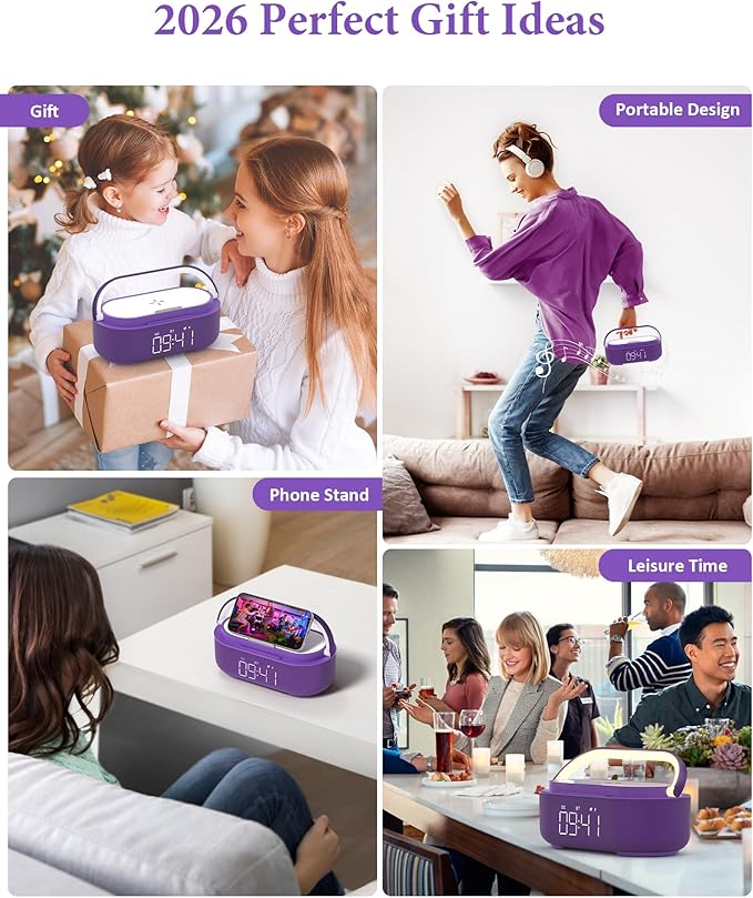 COLSUR Bluetooth Speaker Alarm Clock - Image 7