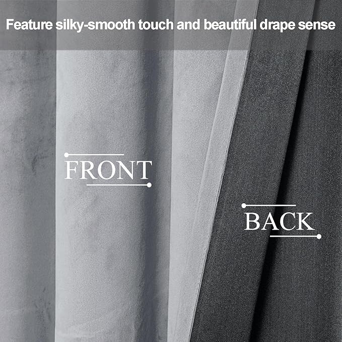 JIUZHEN Extra Long Velvet Curtains - Image 4