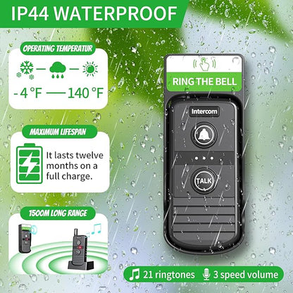 Wireless Intercom Doorbell, Intercoms Wireless - Image 3