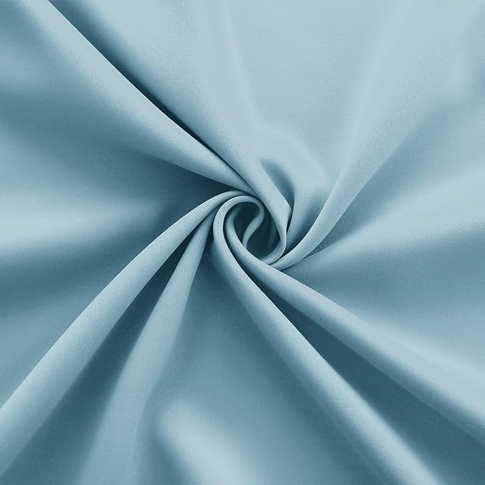KOUFALL Light Blue Curtains 84 Inch Length - Image 6