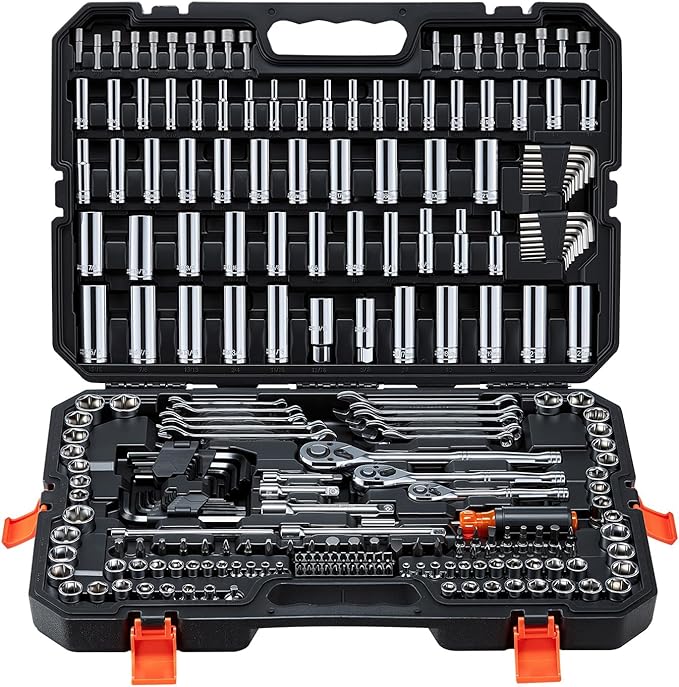 VEVOR Mechanics Tool Set, 253-Piece Mechanic Tool Kit, 1/4 in, 3/8 in, and 1/2 by VEVOR