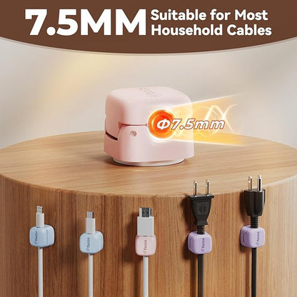 Yocice 6Pack Rotatable Cord Organizer, Spring Cable Clips Desk Cable Management - Image 3