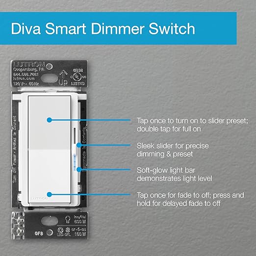 Lutron Diva Smart Dimmer Light Switch - Image 13