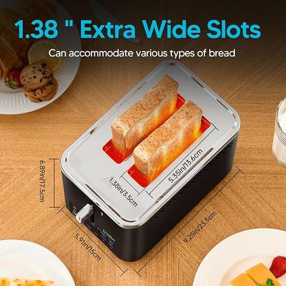 Trisiko® Touch Screen Toaster 2 Slice, Smart Toaster - Image 3
