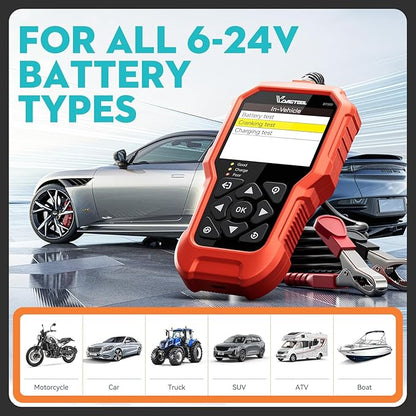 Car Battery Tester 6V 12V 24V VDIAGTOOL BT500, 5-3000 CCA Battery Load Tester - Image 7