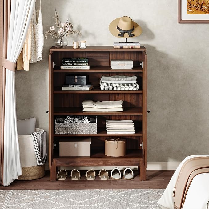 Tribesigns Shoe Cabinet with Doors, 5-Tier Shoe Storage Cabinet with Adjustable - Image 9