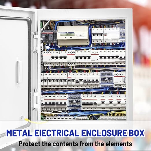 Outdoor Electrical Box 16 x 12 x 6''D NEMA 4X Enclosure Steel Box, Waterproof & - Image 2