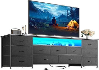 Huuger 70 Inch TV Stand for 75, 80 Inch TV, 11 Drawer Long Dresser by Huuger