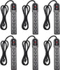 KMC 6-Outlet Surge Protector Power Strip 6 Pack by KMC